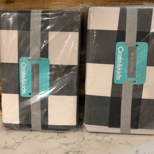 Crate and Kids Buffalo Check Curtains